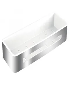 FERRO EMOTION - zuhanypolc (35cm) Az emotion termékcsalád része anyaga: rozsdamentes acél fehér kivitel méret: 35 x 13 x 6 cm