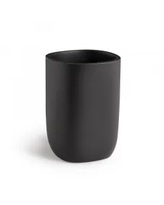 Gedy pohár matt fekete színben gyantából készült mérete: 7,7 cm x 7,7 cm x 9,7 cm minimalista design  az ylenia kollekció tagja
