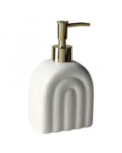 Slpendid szappanadagoló arco fehér színben kerámiából készült kapacitás: 330 ml  méretek: 15 cm x 11 cm gyengéden lekerekített 