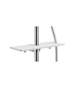 FERRO Zuhanypolc (22mm-es rúdhoz) Ferro zuhanypolc króm felülettel  22 mm átmérőjű rúdhoz krómozott kivitel a korrózióállóság érdekében kompakt méret a helyt