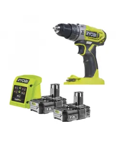 Ryobi akkus ütvefúró-csavarozó r18pd2-215g 18 v-os one+ szerszám nélküli 10 mm tokmány, szituációkhoz illeszkedő fúrás és cs