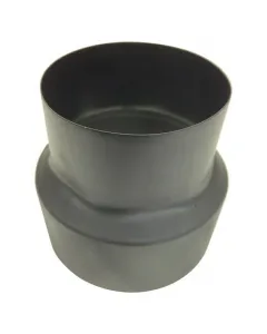 Bertrams füstcsőszűkítő Ø150 mm-ről Ø120 mm-re való átmenethez kivitel: fekete acéllemez, 0,6 mm vastagság  gyors csatlakoztat�