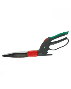 Önélező fűnyíró olló 360°-ban forgó vágófej 16 munkapozícióval hullámos felső penge, tapadásmentes bevonattal biztonsági fo