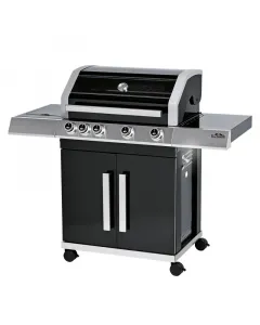 KINGSTONE CLIFF 350-1 - gázgrill (3+1 égős) 1 db infrasütő 3 db acél égőfej 2 db oldalpolc led-világítás beépített hőmérő melegen tartó polc