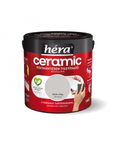 HÉRA CERAMIC - beltéri falfesték - ködös völgy 2,5L Beltéri használatra extra dörzsálló hidrofób és páraáteresztő selyemmatt felület hipoallergén bevonat fertőtleníthető