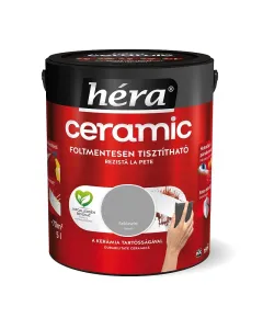 HÉRA CERAMIC - beltéri falfesték - sziklaszirt 5L Beltéri használatra extra dörzsálló hidrofób és páraáteresztő selyemmatt felület hipoallergén bevonat fertőtleníthető