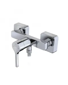 MOFÉM Zuhany csaptelep PILAR (zuhanyszettel) MofÉm pilar zuhany csaptelep egykaros, fali kivitel vízkőmentes egyfunkciós kézizuhannyal és gégecsővel coin slot perlátor kerámi