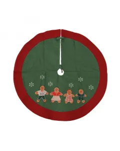Karácsonyfatalp-takaró (Ø90cm, zöld, piros)