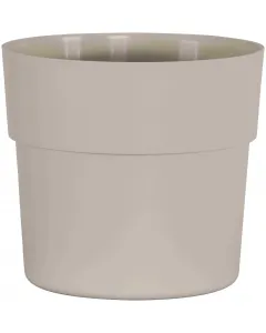 Geli kaspó liv (Ø40cm, homok) tartós, kiváló minőségű műanyagból, beltéri használatra modern, letisztult forma zárt alj és ví