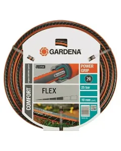 A gardena comfort flex slag hossza: 50 m tömlő átmérője: 19 mm 30%-kal erősebb csatlakozó mérettartó titánszövettel nagy nyomás