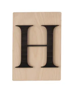 Rayher dekor betű scrabble stílussal 10,5 cm x 14,8 cm méret, 4 mm vastag alap 3 mm vastag betű egyedi fali vagy ajtódekorációkhoz fe
