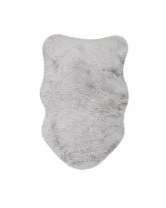 Lalee happy shape - műszőrme szőnyeg (ezüst, 60x90 cm)