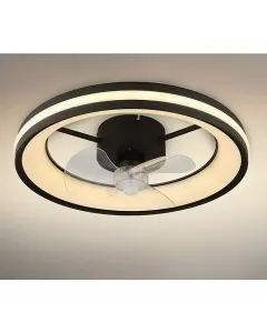 Santana mennyezeti ventilátor beépített led-fényforással fekete színben teljesítmény: 50 w fényáram: 2215 lm szabályozható fé