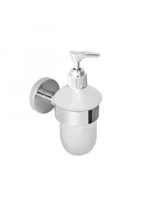 MOFÉM FIESTA - szappanadagoló A fiesta sorozat része anyaga: fém, üveg krómozott felület matt üveg fúrással rögzíthető