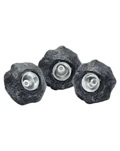 Led tóvilágítás, tavak és kertek díszvilágításához 3× 1 w melegfehér led világítás természetes szikla dizájnnal időjárás