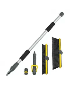 Vízstopos csatlakozóval 13 mm-es (1/2) tömlőhöz Állítható vízáramlás teleszkópos 2 kefével 5 darabos készlet