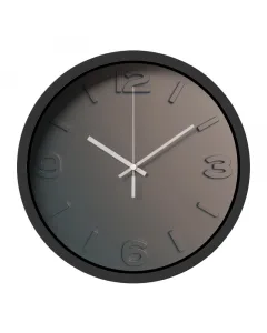 Falióra 30 cm átmérővel barna színű, modern kialakítás tartós műanyag ház letisztult design könnyen falra szerelhető