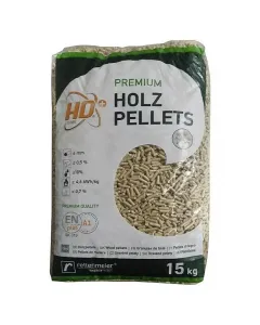 Pellet – rettenmeier premium hd+ minőség 15 kg kiszerelés, puhafából készül 6 mm átmérő, 16,56 mj/kg fűtőérték 0,7% hamutart