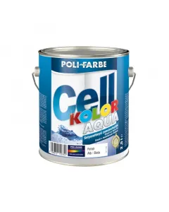 Poli-farbe cellkolor aqua - zománcfesték - fehér (selyemfényű) 2,5l