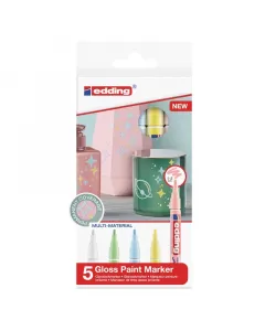 Edding 751 lakkmarker készlet pasztell színárnyalatban kerek hegy 1–2 mm a pontos vonalakhoz erősen fedő, tartós pigmenttinta alkalm