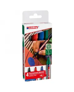 Edding 330 permanent marker, 1-5 mm vágott hegy szinte minden anyagon használható gyorsan száradó, víz- és kopásálló tinta Újrat�