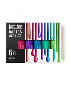 Liquitex basics metál hatású akrilfesték szett magas pigmentáció és színtisztaság magas minőség széleskörű felhasználhatósá