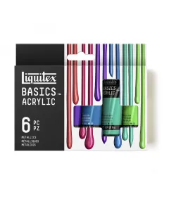 Liquitex basics metál hatású akrilfesték szett magas pigmentáció és színtisztaság magas minőség széleskörű felhasználhatósá