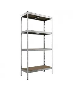 Fémből készült váz horganyzott felület max. terhelhetőség: 150 kg/polc szerszám nélküli összeszerelés 4 db polccal