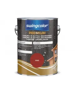 SWINGCOLOR - tartós védőlazúr - cseresznyepiros 2,5L Kültéri használatra selyemfényű csepegésmentes időjárás- és uv-álló extra uv-szűrő