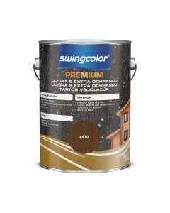 SWINGCOLOR - tartós védőlazúr - dió 2,5L Kültéri használatra selyemfényű csepegésmentes időjárás- és uv-álló extra uv-szűrő