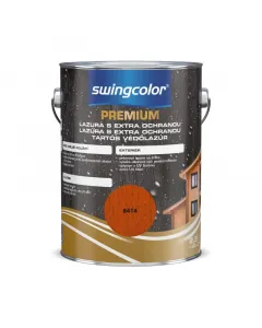 SWINGCOLOR - tartós védőlazúr - mahagóni 2,5L Kültéri használatra selyemfényű csepegésmentes időjárás- és uv-álló extra uv-szűrő