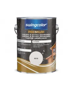 SWINGCOLOR - tartós védőlazúr - mészfehér 2,5L Kültéri használatra selyemfényű csepegésmentes időjárás- és uv-álló extra uv-szűrő