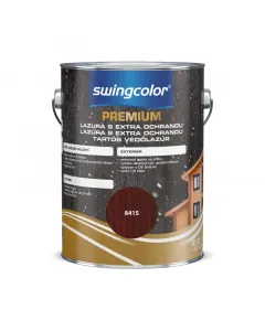 SWINGCOLOR - tartós védőlazúr - paliszander 2,5L Kültéri használatra selyemfényű csepegésmentes időjárás- és uv-álló extra uv-szűrő