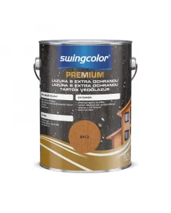 SWINGCOLOR - tartós védőlazúr - teak 2,5L Kültéri használatra selyemfényű csepegésmentes időjárás- és uv-álló extra uv-szűrő