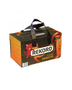 Brikett barnaszénből magas fűtőértékkel, hosszan ég kötőanyag nélkül préselve tiszta, papír csomagolás 10 kg-os, 18 db brikett