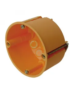 Budvill gipszkarton szerelvénydoboz hőálló: 650 °c mélysége: 45 mm Átmérő: 68 mm rögzítő karommal és csavarral