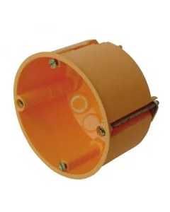 Budvill gipszkarton szerelvénydoboz hőálló: 650 °c mélysége: 60 mm Átmérő: 68 mm rögzítő karommal és csavarral