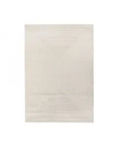 Alaska szőnyeg beltéri használatra méret: 80 x 150 cm, fehér szín geometrikus mintázat, modern stílus polipropilén anyag, 1650 g/m2