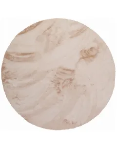 Bézs rabbit nop szőnyeg, 100 cm átmérővel poliészter anyag, puha és bolyhos felület teljes súly: 1550 g/m2 szálmagasság: 22 mm cs