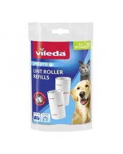 Vileda pet pro ruhatisztítóhenger utántöltő, 2 db-os csomag Állatszőr eltávolítására 58 db öntapadó lap erős tapadás, kímé