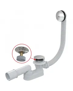 ALCA Kádszifon A507CKM (klikkes) Alcadrain a507ckm kádszifon click/clack rendszerrel teljesen kivehető, felülről tisztítható szifon vizes bűzzár forgatható csőcson