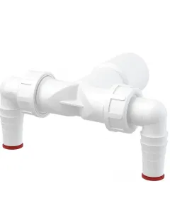 ALCA Mosógépszifon P155Z Alca p155z mosógépszifon két csatlakozócsonk mosógéphez, mosogatógéphez csappantyúval a víz irányított elvezetéséhez lezáró