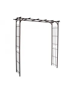 Rózsafuttató 200 x 200 x 44 cm, fekete színű, időjárásálló, erős fémszerkezettel szögletes kialakítás – modern, letisztult m