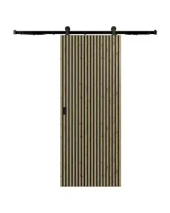 Radex artizan tölgy színű ajtólap 100 kg teherbírású, 2 m hosszú tolóajtó vasalat mérete: 86 x 211 cm csendes működés egysze