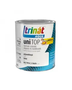 TrinÁt aqua unitop - alapozó és fedőfesték - fehér (selyemfényű) 0,75l