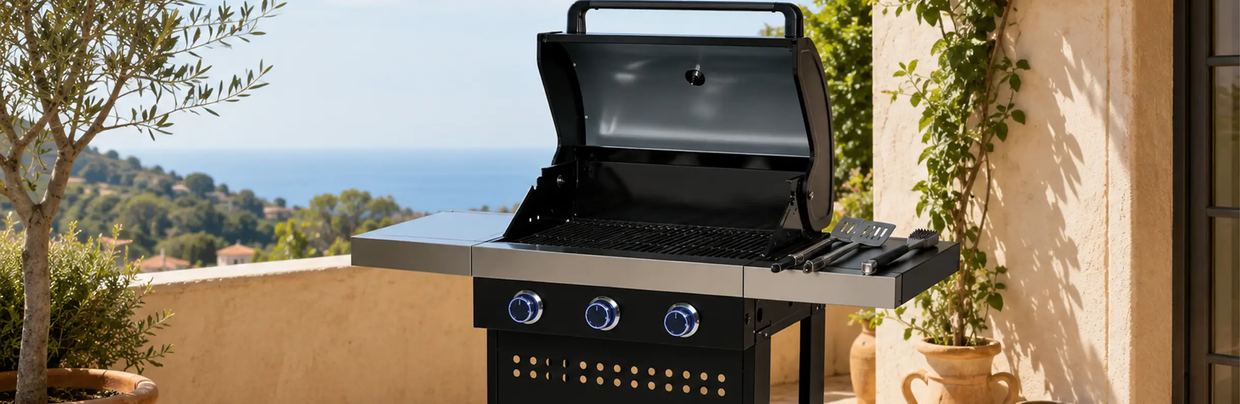 Atlanta g&aacute;zgrill a teraszon. 